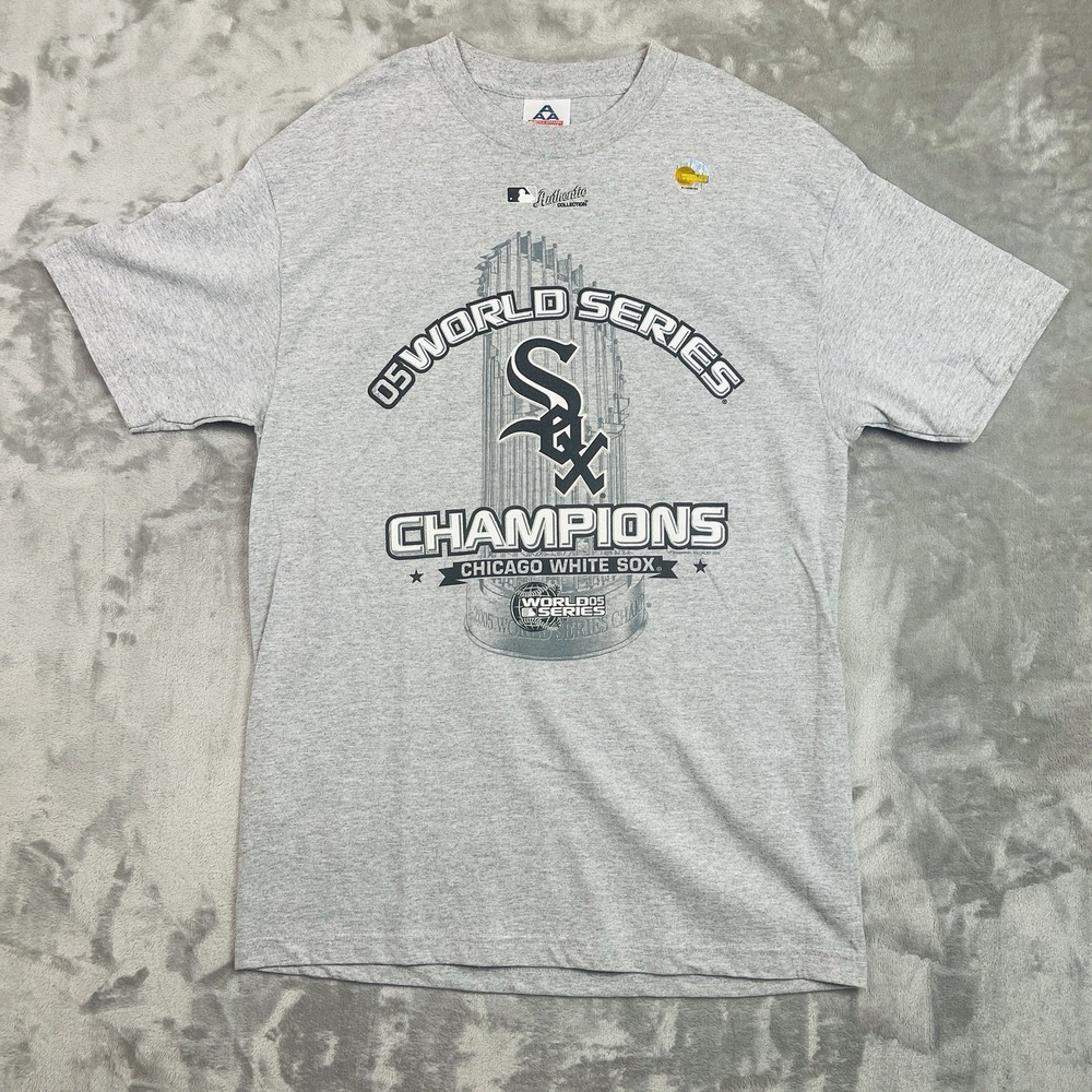 Vintage 05 World Series Champions Chicago White Sox Shirt Youth Size L Gray